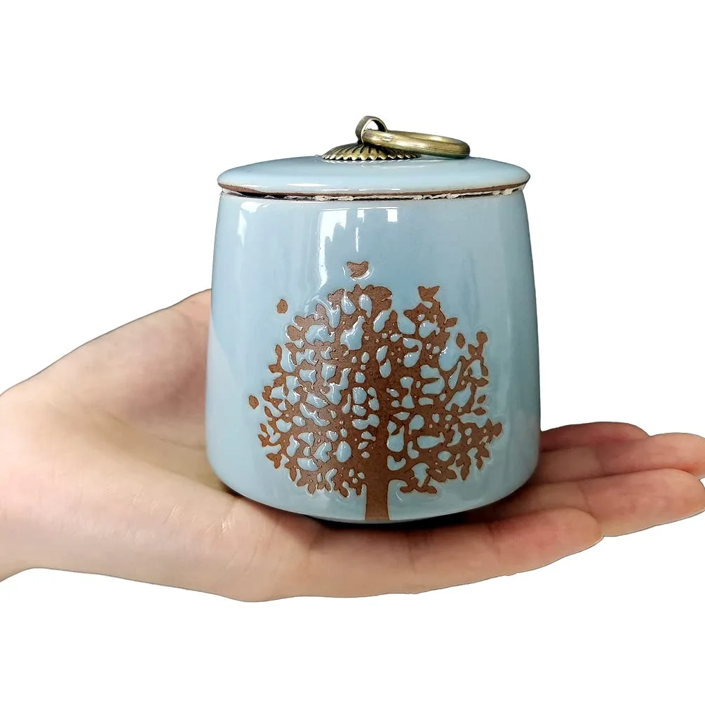 Blue Tree of Life Small Cremation Urn